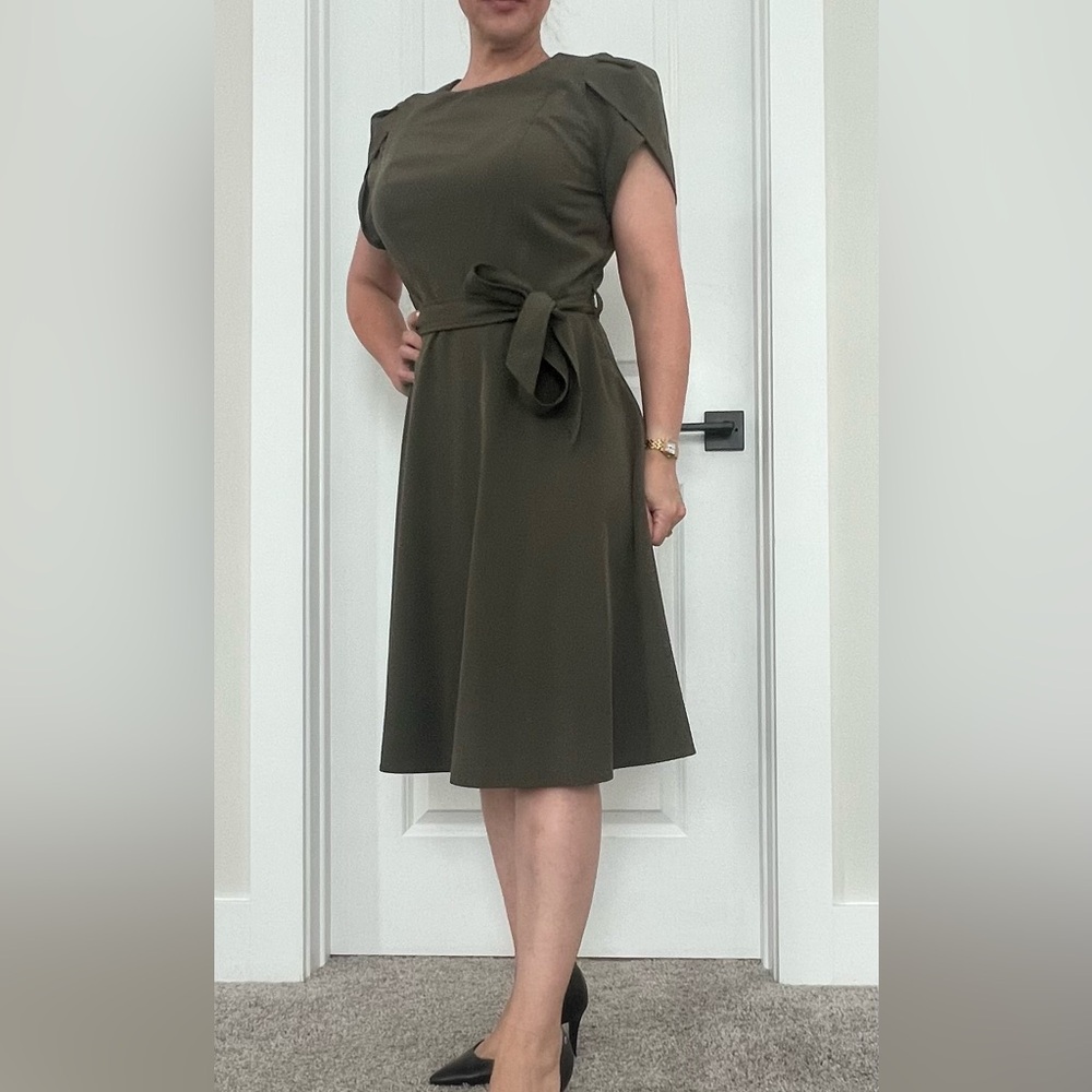 Calvin Klein Olive A-Line Skirt